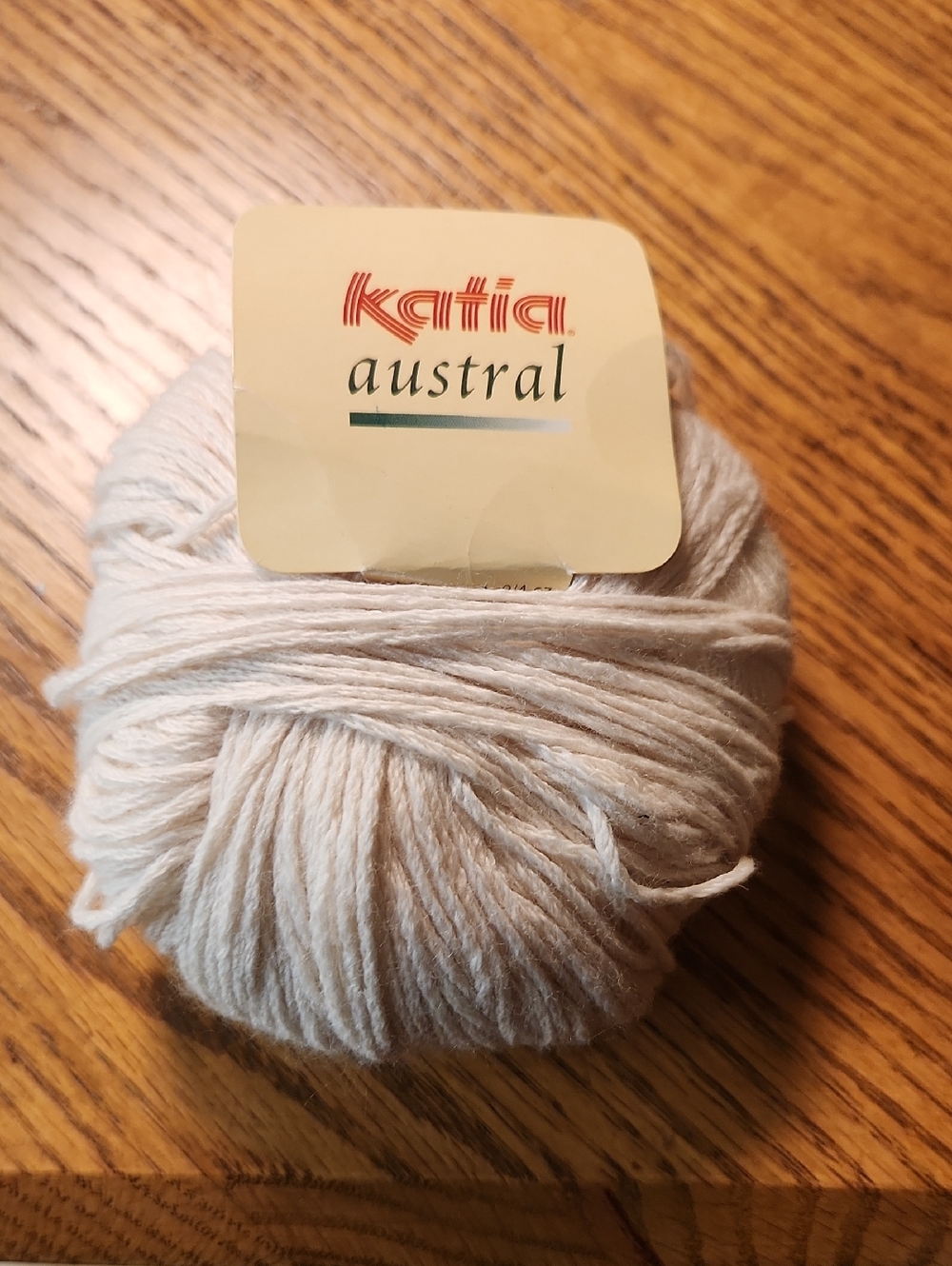 Austral Cream Merino Yarn Ball